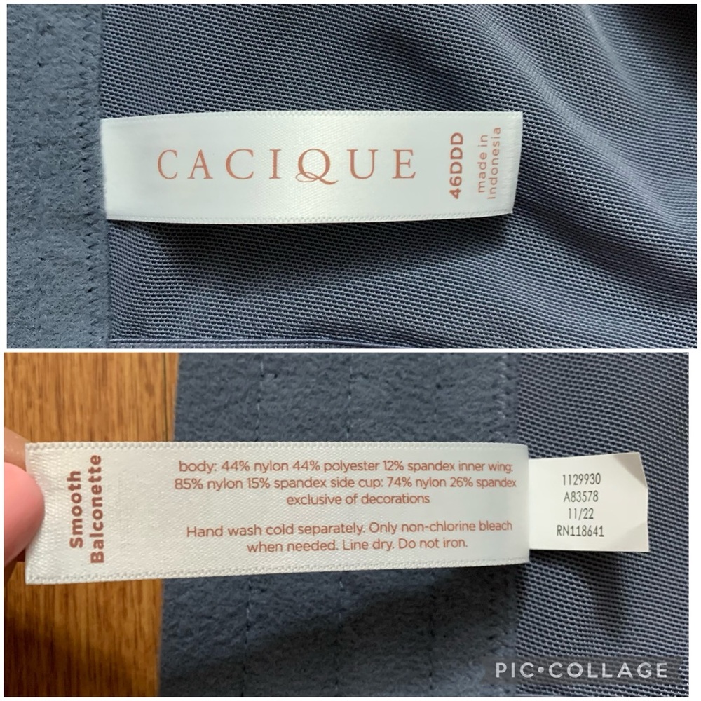NWT Cacique Lightly Lined Balconette Bra size 46DDD - Picture 15 of 15